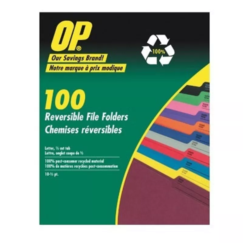 FILE FOLDER-LEGAL REVERSIBLE, OP BRAND, BLUE