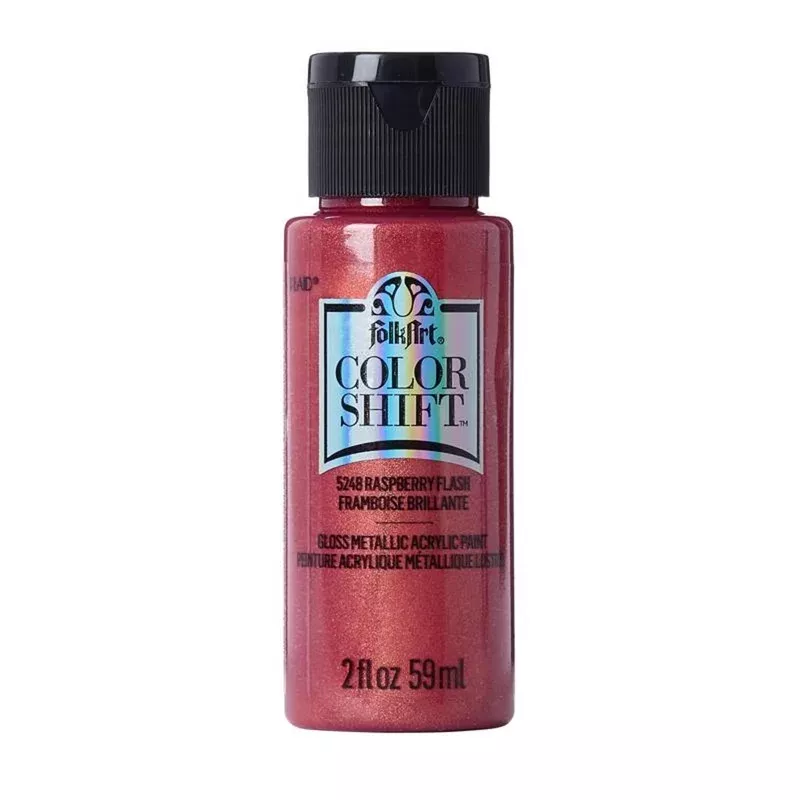 FolkArt Color Shift Metallic Raspberry Flash Craft Paint Exterior and Interior 2 oz