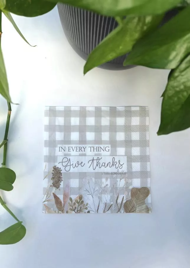 Give Thanks Paper Napkins | 20 Ct Scripture Napkins