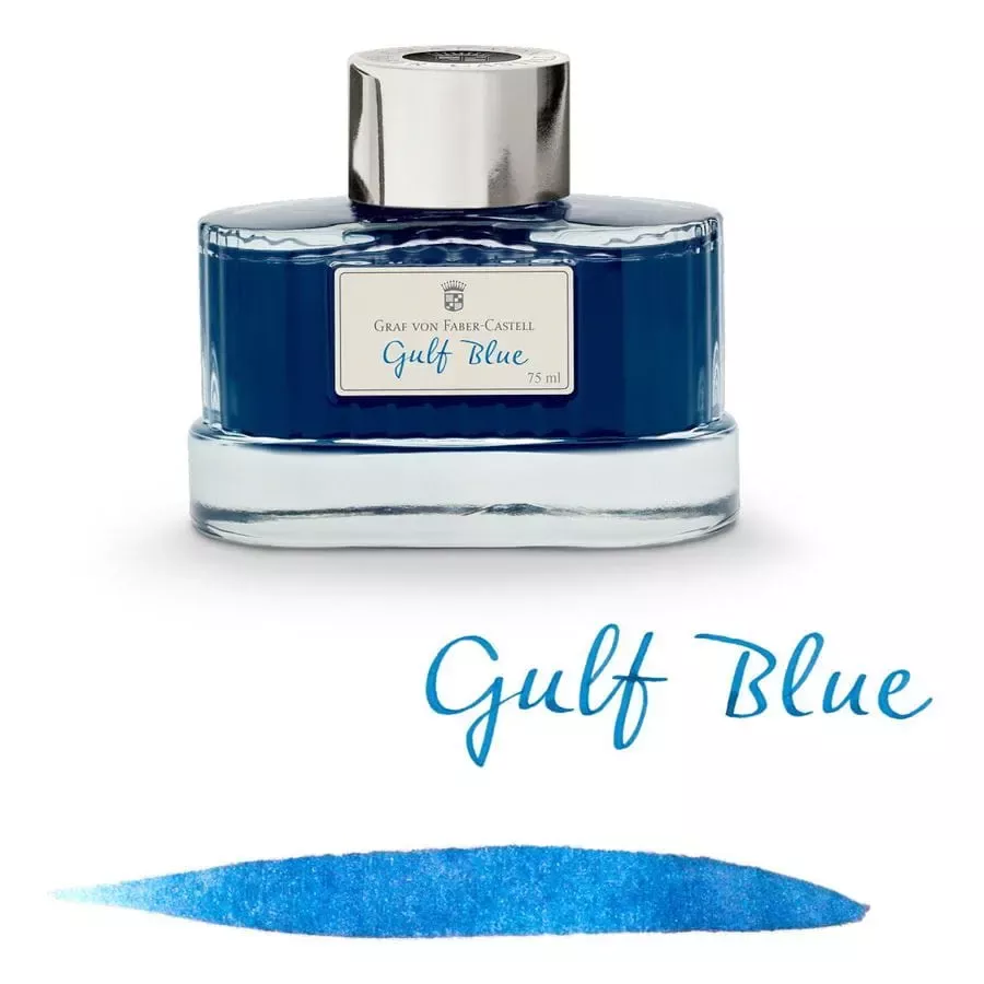 Graf Von Faber Castell Bottled Ink 75ml - Gulf Blue