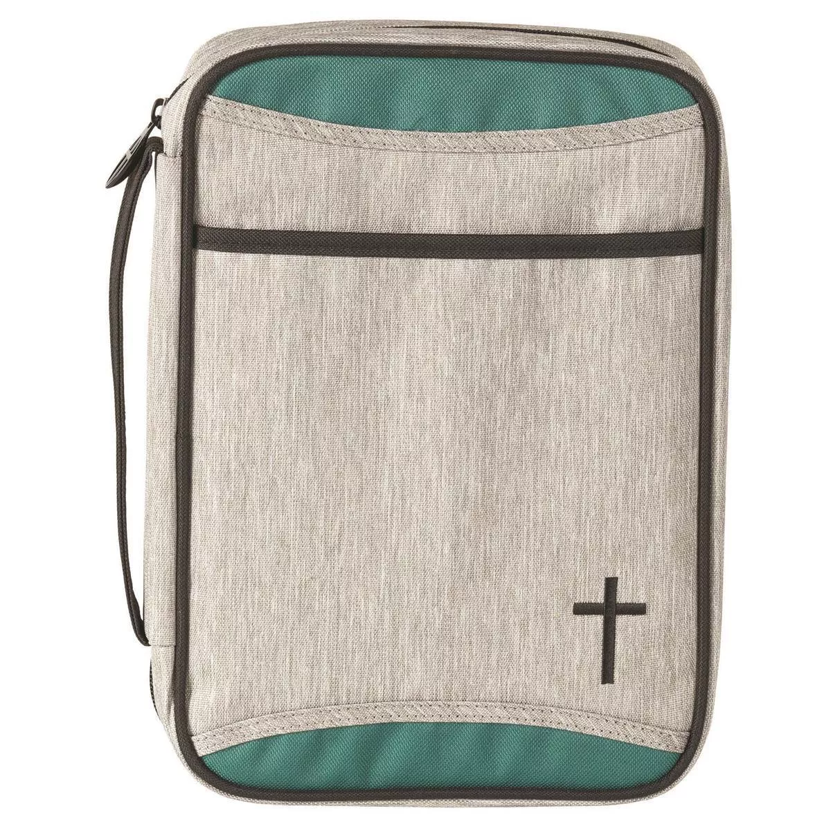 Gray/Heather Teal Canvas Bible Cover