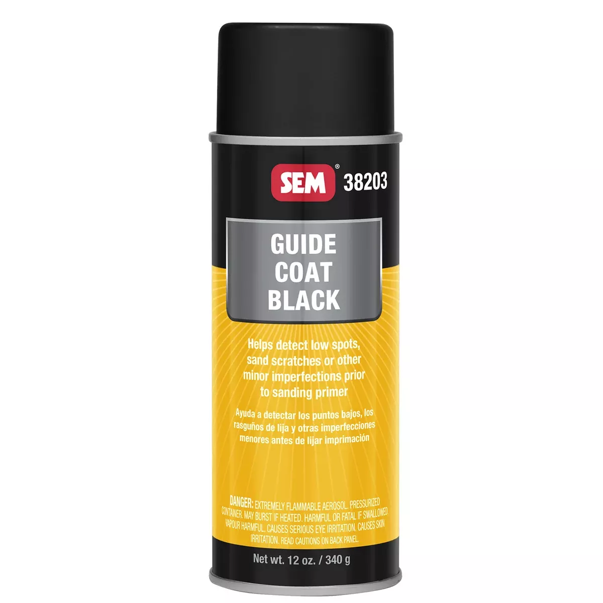 Guide Coat Black Autobody Visual Guide for a Uniform Surface, 12 oz. Aerosol