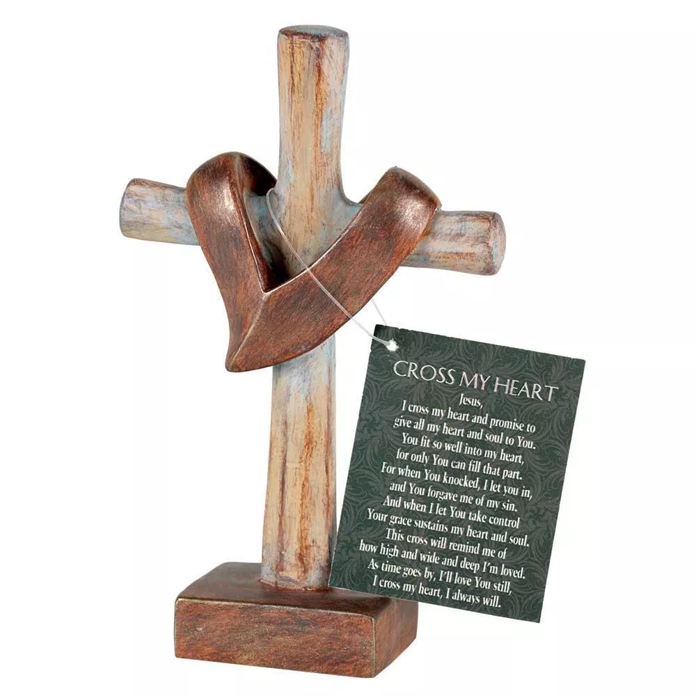 I Cross My Heart Petite Tabletop Cross