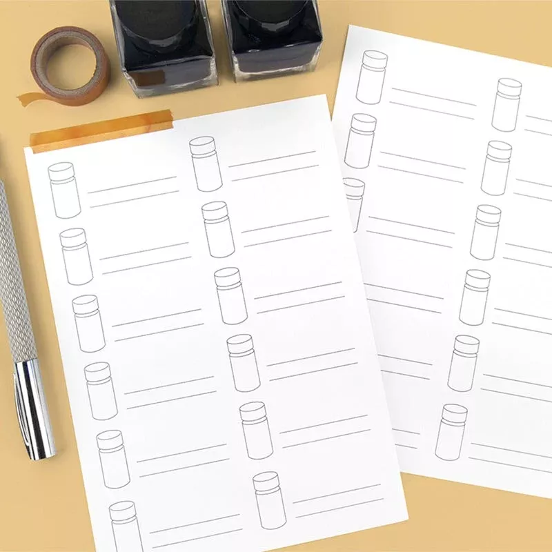 Impression Ink Swatch Sheets (Vials)