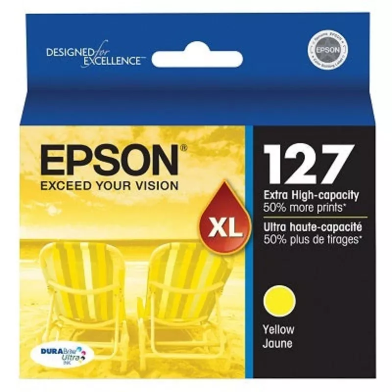 INKJET CARTRIDGE-EPSON #127XL YELLOW EXTRA HIGH YIELD