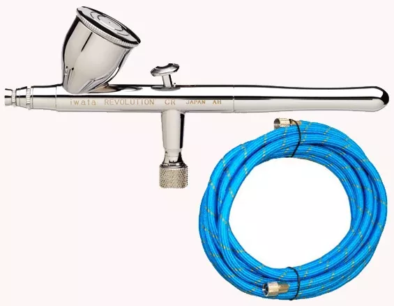 Iwata Revolution HP-CR Gravity Feed Airbrush with Air Hose