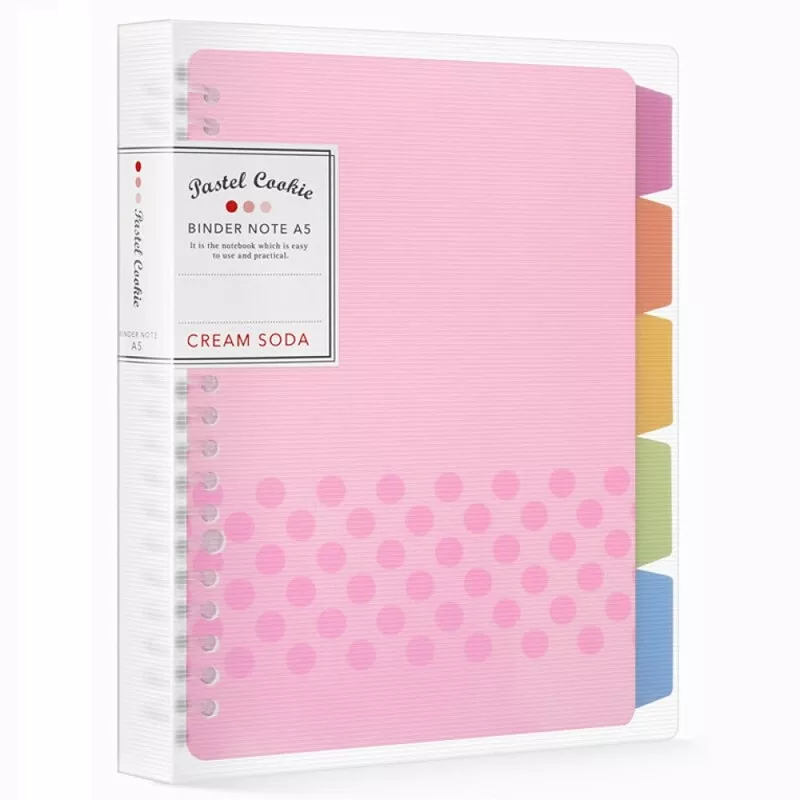 KOKUYO Pastel Cookie Binder Note A4 Peach Sorbet