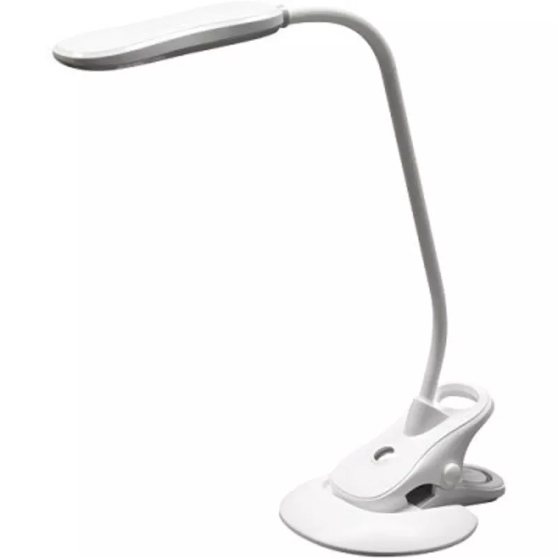 LAMP-DESK & CLIP-ON, 2-IN-1, LED, WHITE