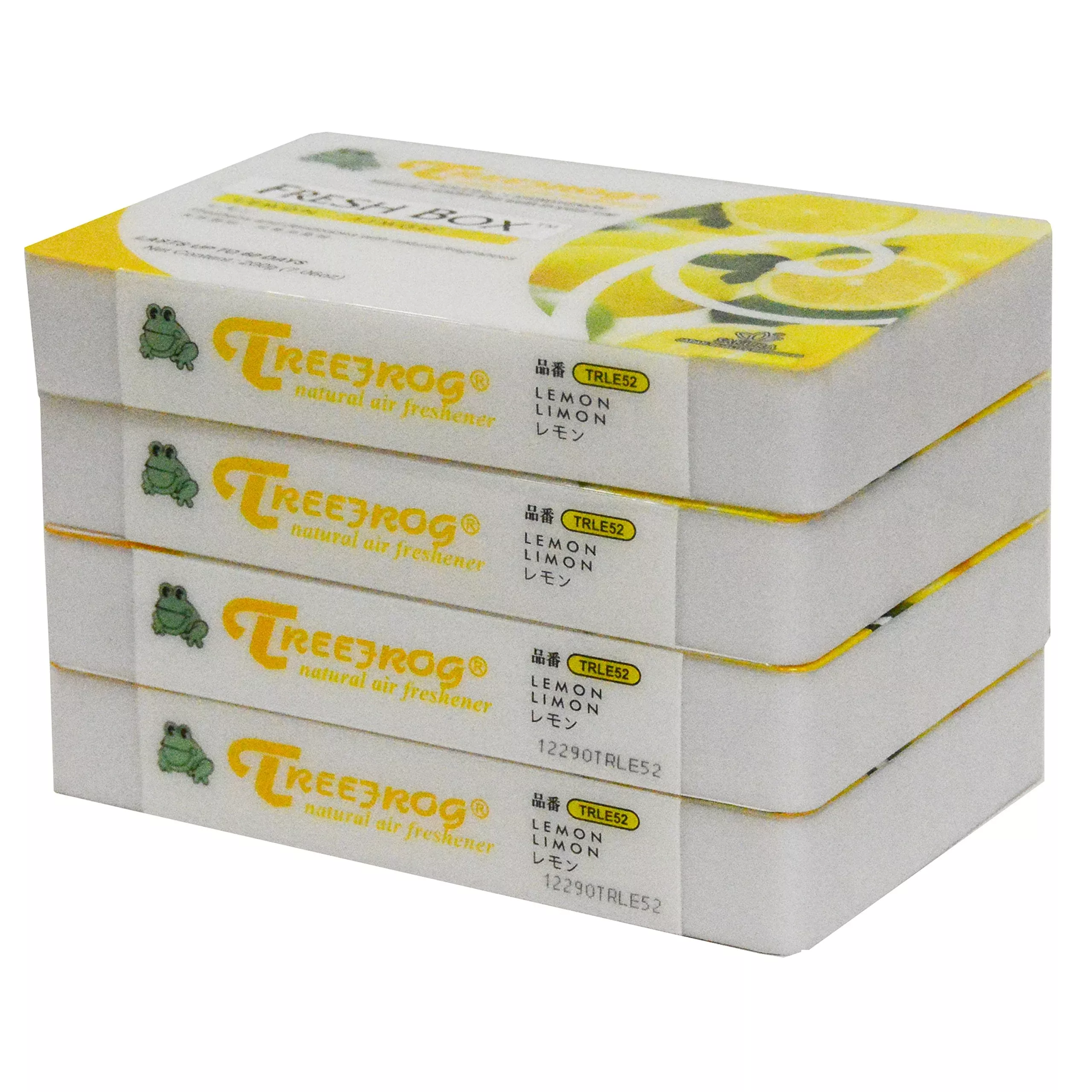 Lemon Scent 4 Pack, Treefrog Natural Air Freshener Fresh Box (Aka Xtreme Fresh)