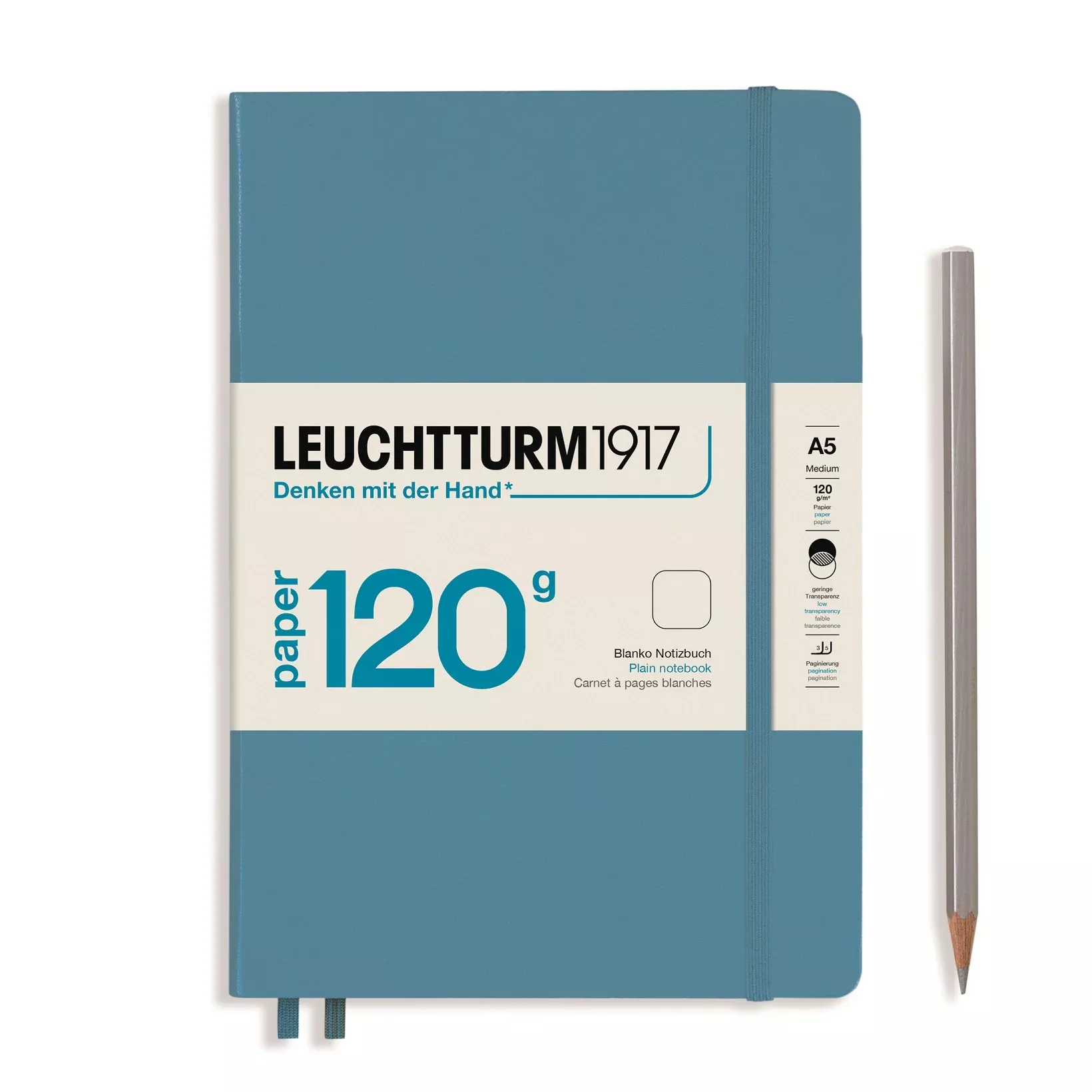 LEUCHTTURM1917 120g Edition Notebook (A5), 203 pages, Plain - Nordic Blue