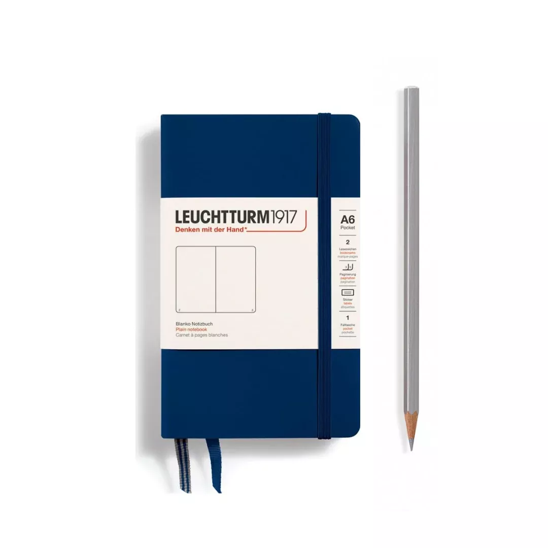Leuchtturm1917 A6 Pocket Hardcover Notebook - Plain / Navy