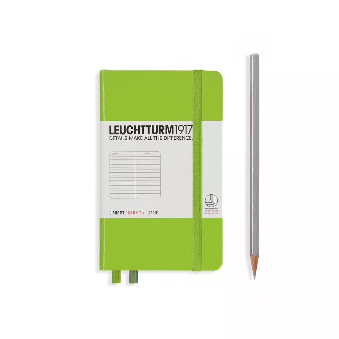 Leuchtturm1917 A6 Pocket Hardcover Notebook - Ruled / Lime