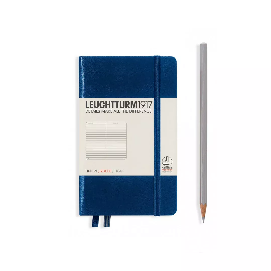 Leuchtturm1917 A6 Pocket Hardcover Notebook - Ruled / Navy