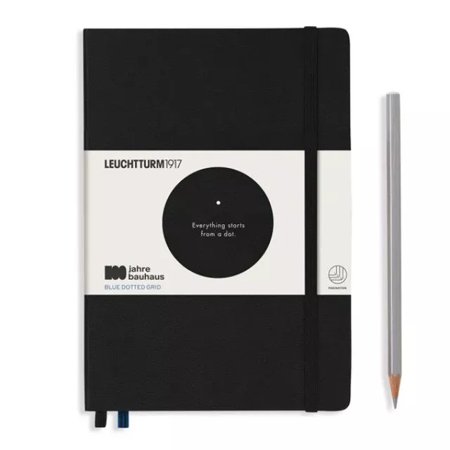 LEUCHTTURM1917 Bauhaus 100 Notebook Medium (A5),r, 251 Numbered Pages - Black