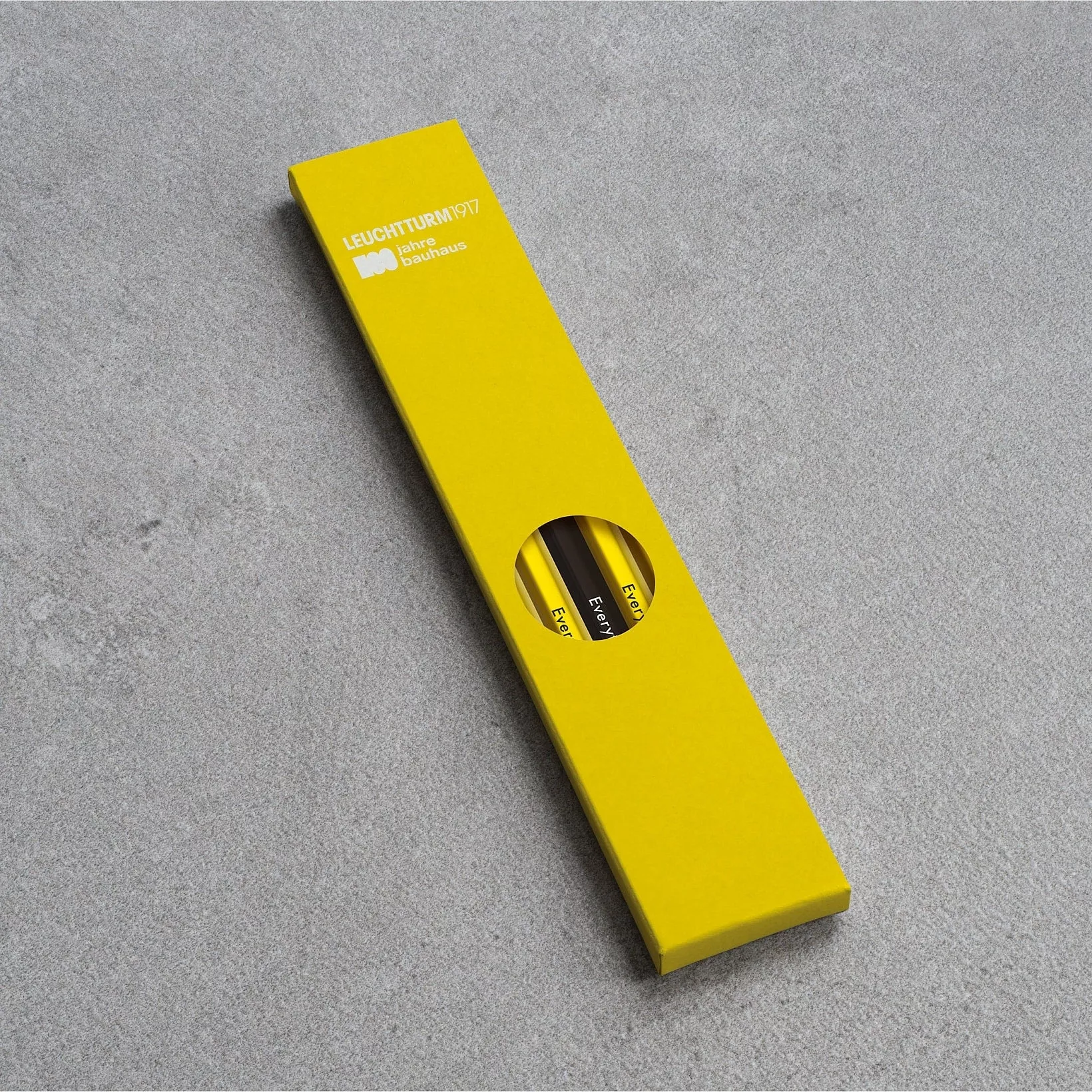Leuchtturm1917 Bauhaus 100 Pencil Assorted Unit (4xLemon, 1xBlack)