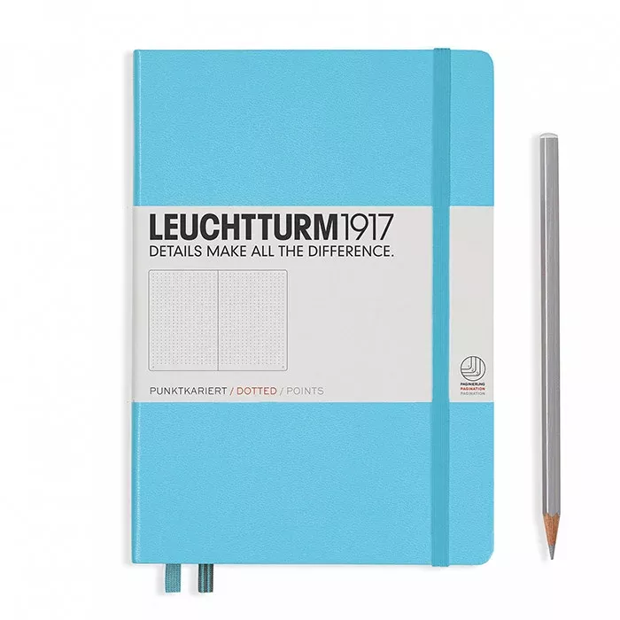 Leuchtturm1917 Hardcover A5 Medium Notebook Ice Blue - Dotted