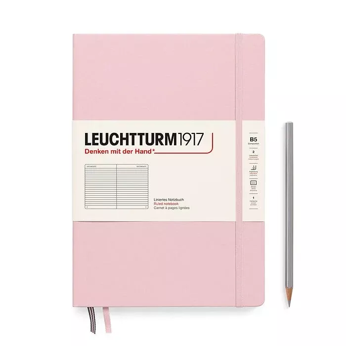 LEUCHTTURM1917 Hardcover Notebook B5 Lined/Ruled - Powder Pink