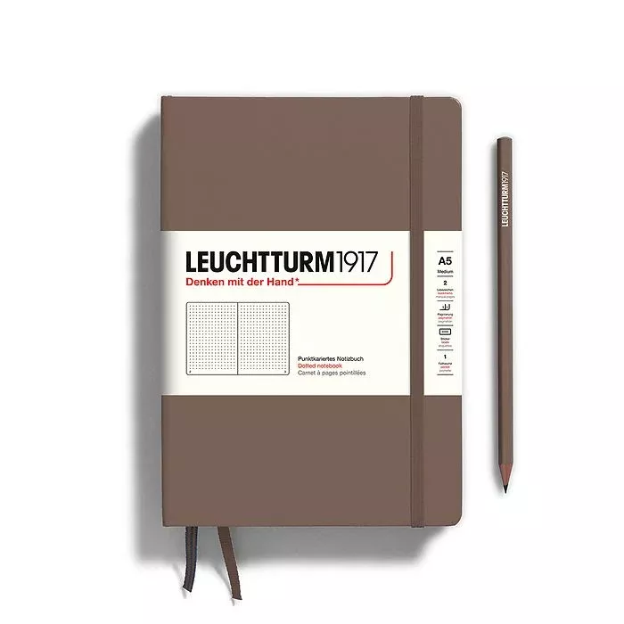 LEUCHTTURM1917 Hardcover Notebook Medium A5 Dotted- Warm Earth