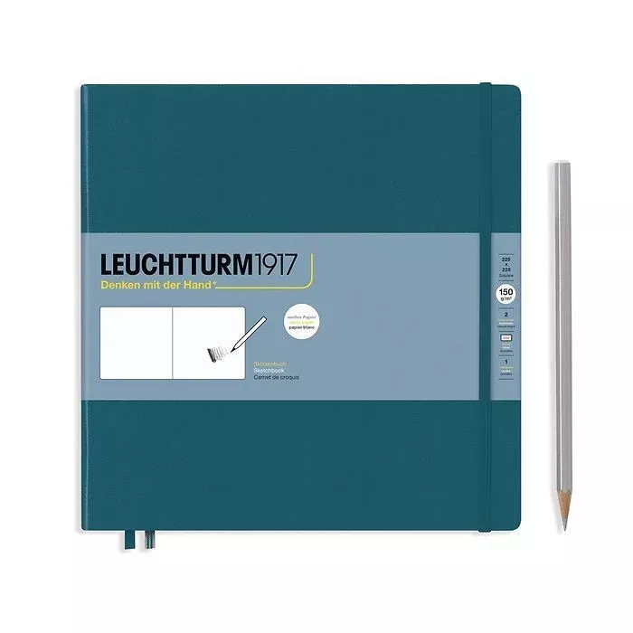 LEUCHTTURM1917 Hardcover Square Sketchbook - Pacific Green