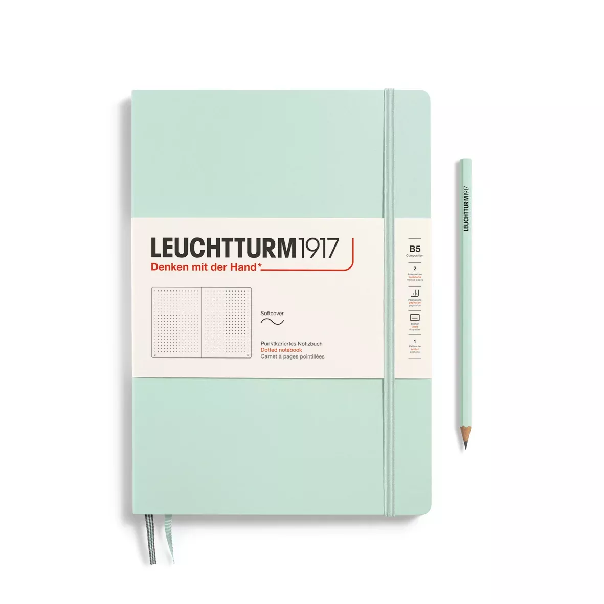 LEUCHTTURM1917 Notebook Composition (B5), Softcover, 123 p., dotted - Mint Green