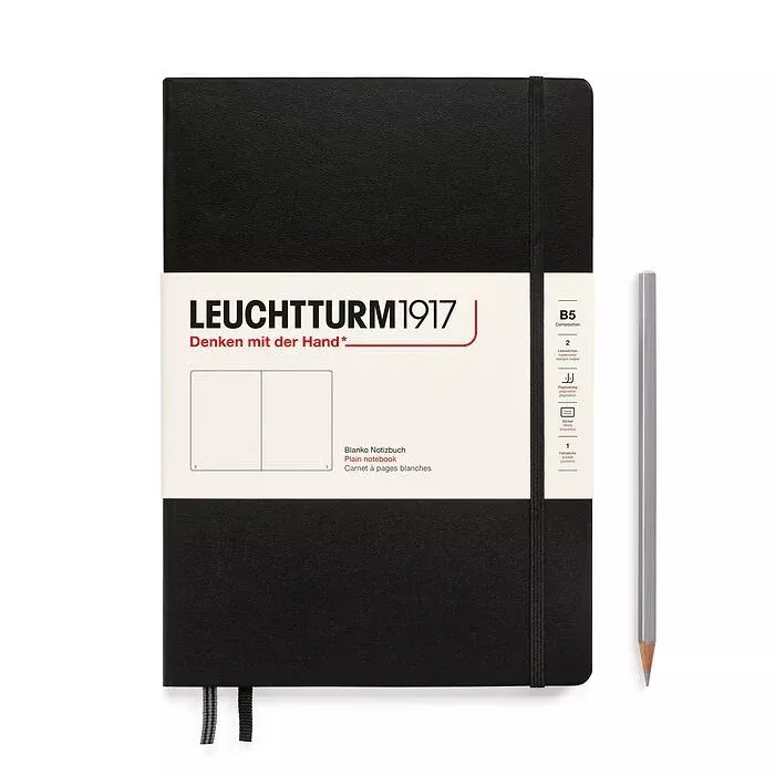 LEUCHTTURM1917 Notebook Hardcover composition (B5), 219 Numbered pages - Black
