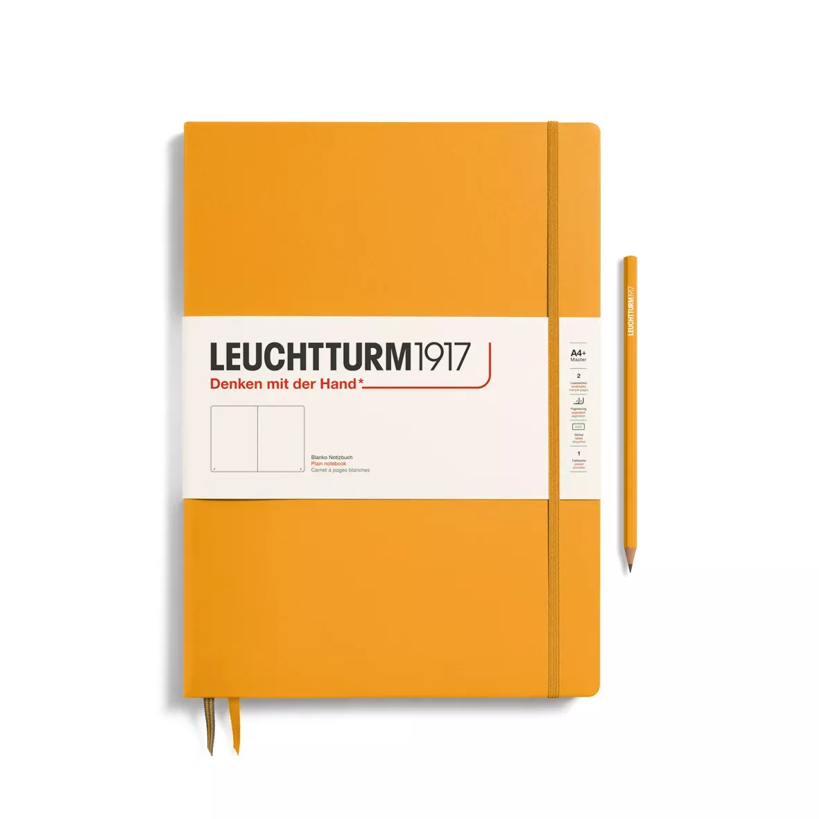 LEUCHTTURM1917 Notebook Hardcover Master Slim (A4+), 123 pages, Plain - Rising Sun