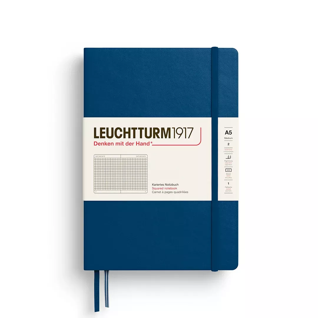 LEUCHTTURM1917 Notebook HC Medium (A5), 251 p, Squared - Indigo