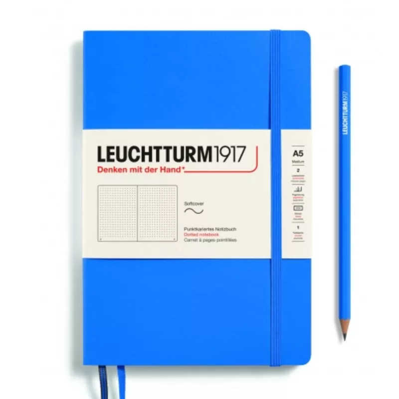 Leuchtturm1917 Recombine A5 Medium Softcover Notebook - Dotted / Sky