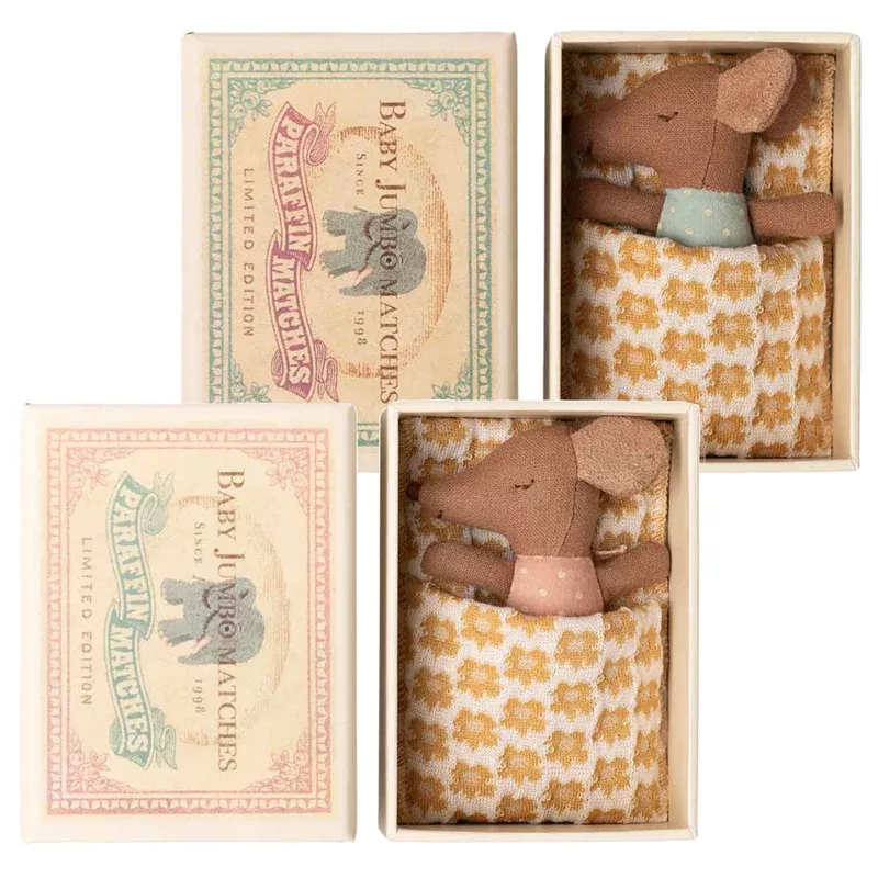 Maileg Sleepy Wakey Baby Mouse in Box New