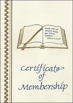 Membership Certificate (Pkg of 25)