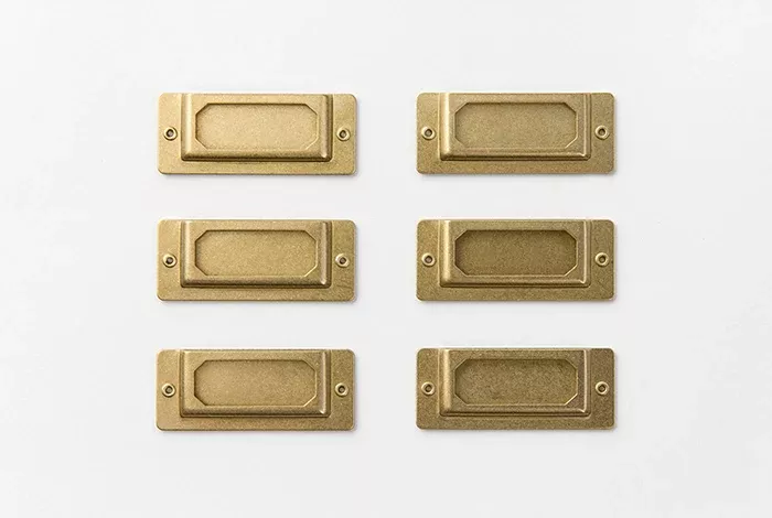 Midori Brass Label Plate