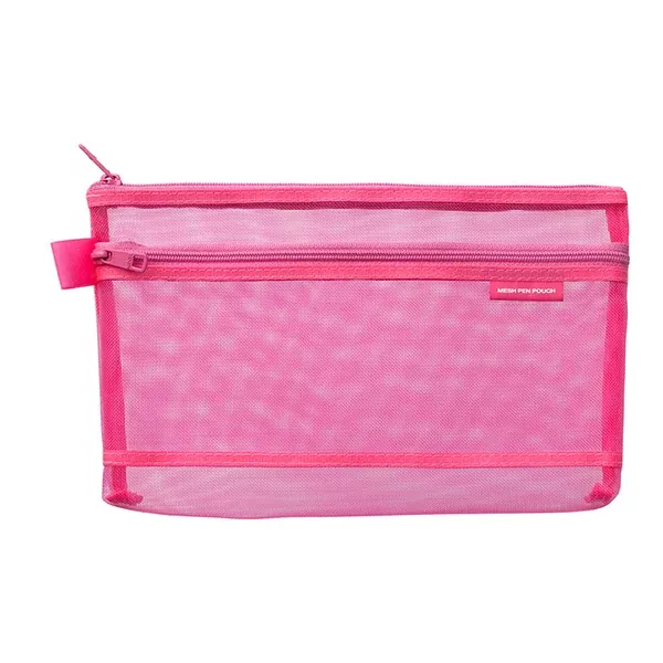 Midori CL Mesh Pen Pouch Pink
