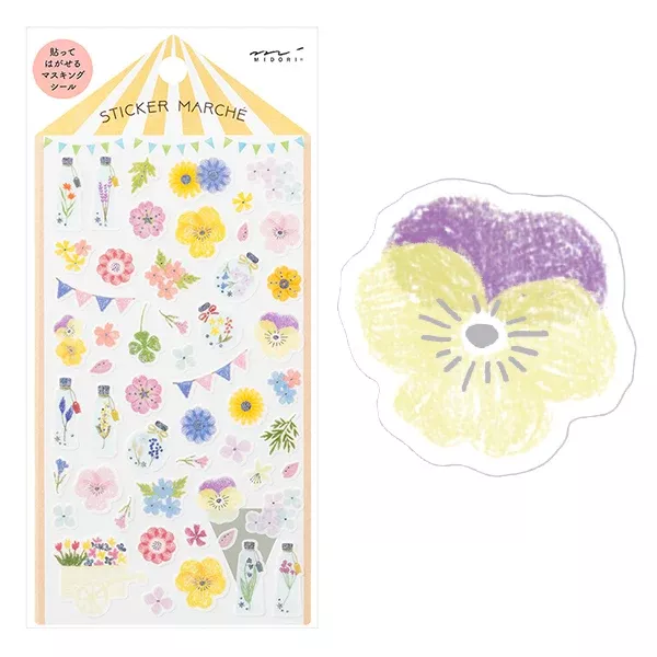 Midori Sticker 2453 Marché Pressed Flower