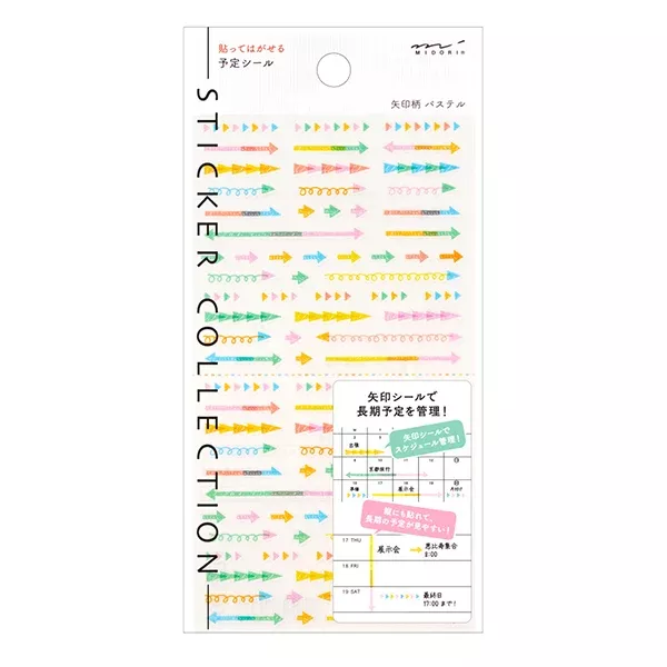 Midori Sticker Plan Arrow Pastel