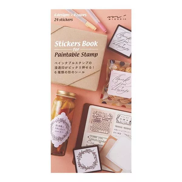 Midori Stickers Book For Pre-Inked Stamp - Warm Colors