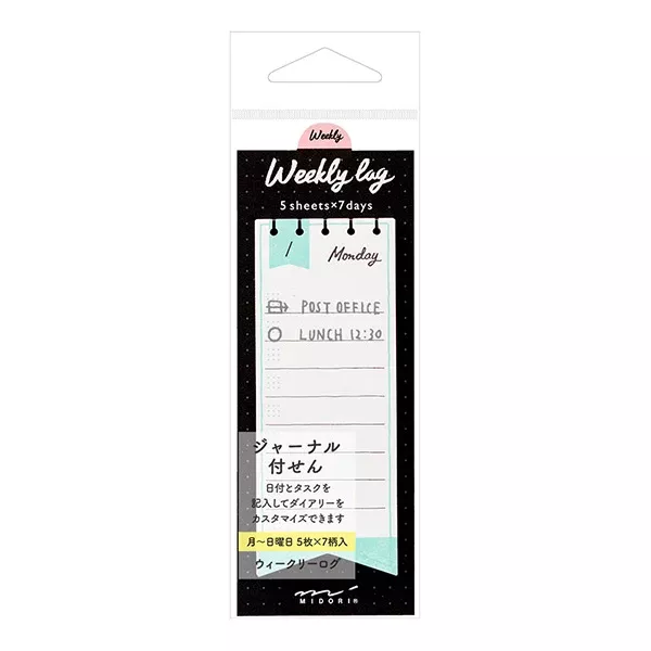 Midori Sticky Notes Journal Weekly Ribbon