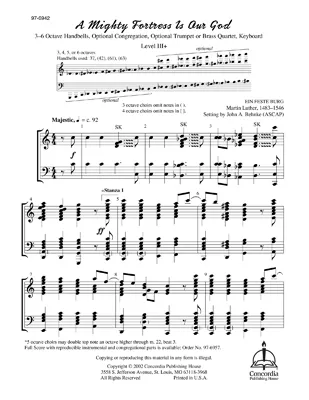 A Mighty Fortress Is Our God (Handbell Part)
