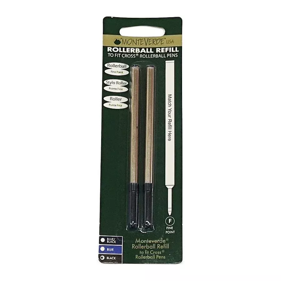 Monteverde Refill To Fit Cross Rollerball Pen, Pack of 2
