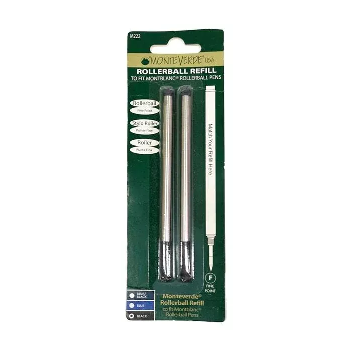 Monteverde Refill To Fit MontBlanc Rollerball Pen, Pack of 2