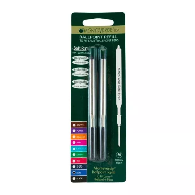 Monteverde Soft Roll Ballpoint Refill To Fit Lamy Ballpoint Pen Blue