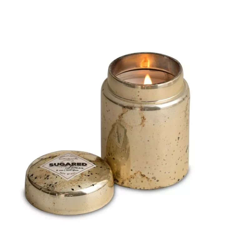 Mountain Fire Glass Candle - Sugared Lemon