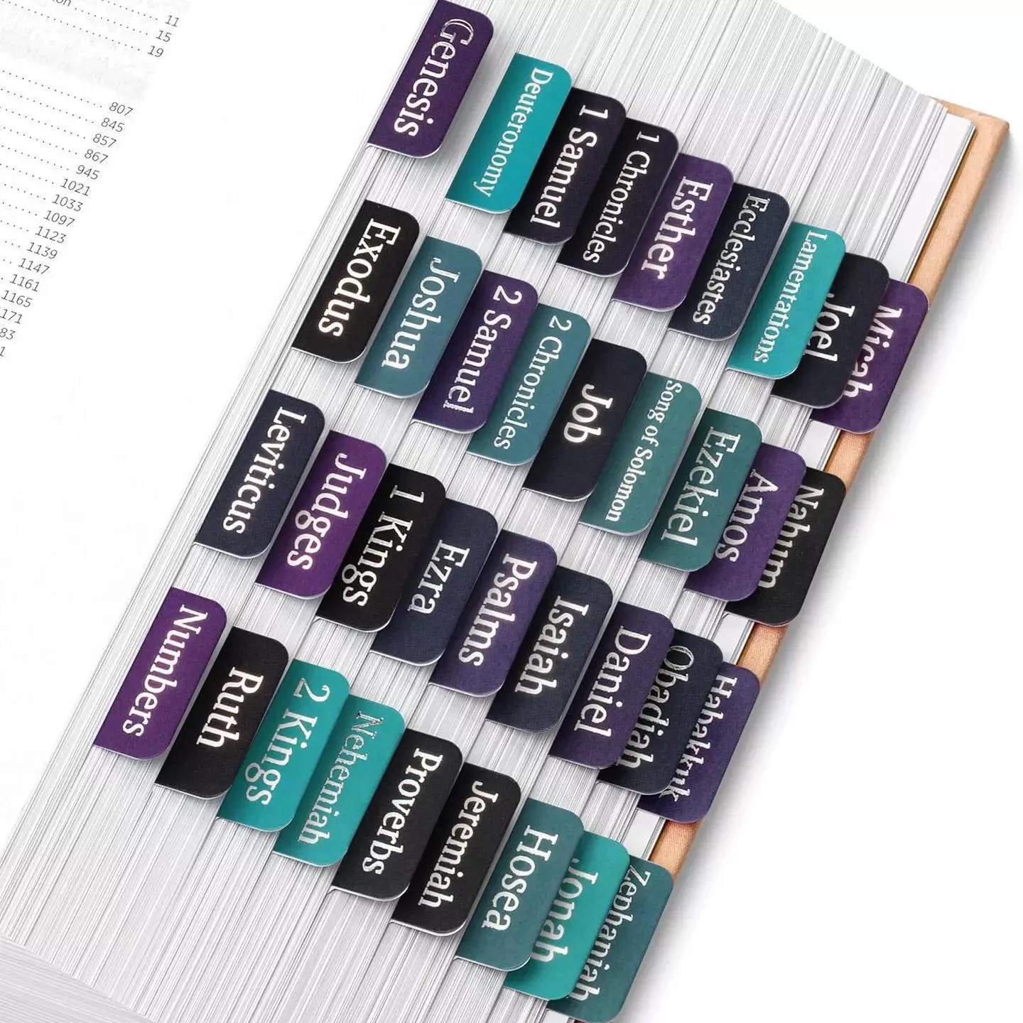 Mr. Pen- Bible Tabs, 75 Tabs, Celestial Symphony, Silver Foil Embossed Lettering
