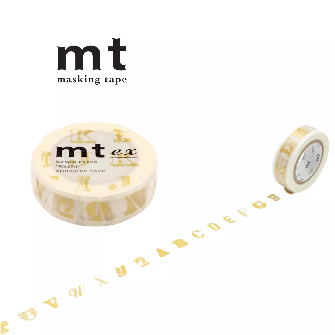 MT EX Washi Tape - Alphabet Gold R