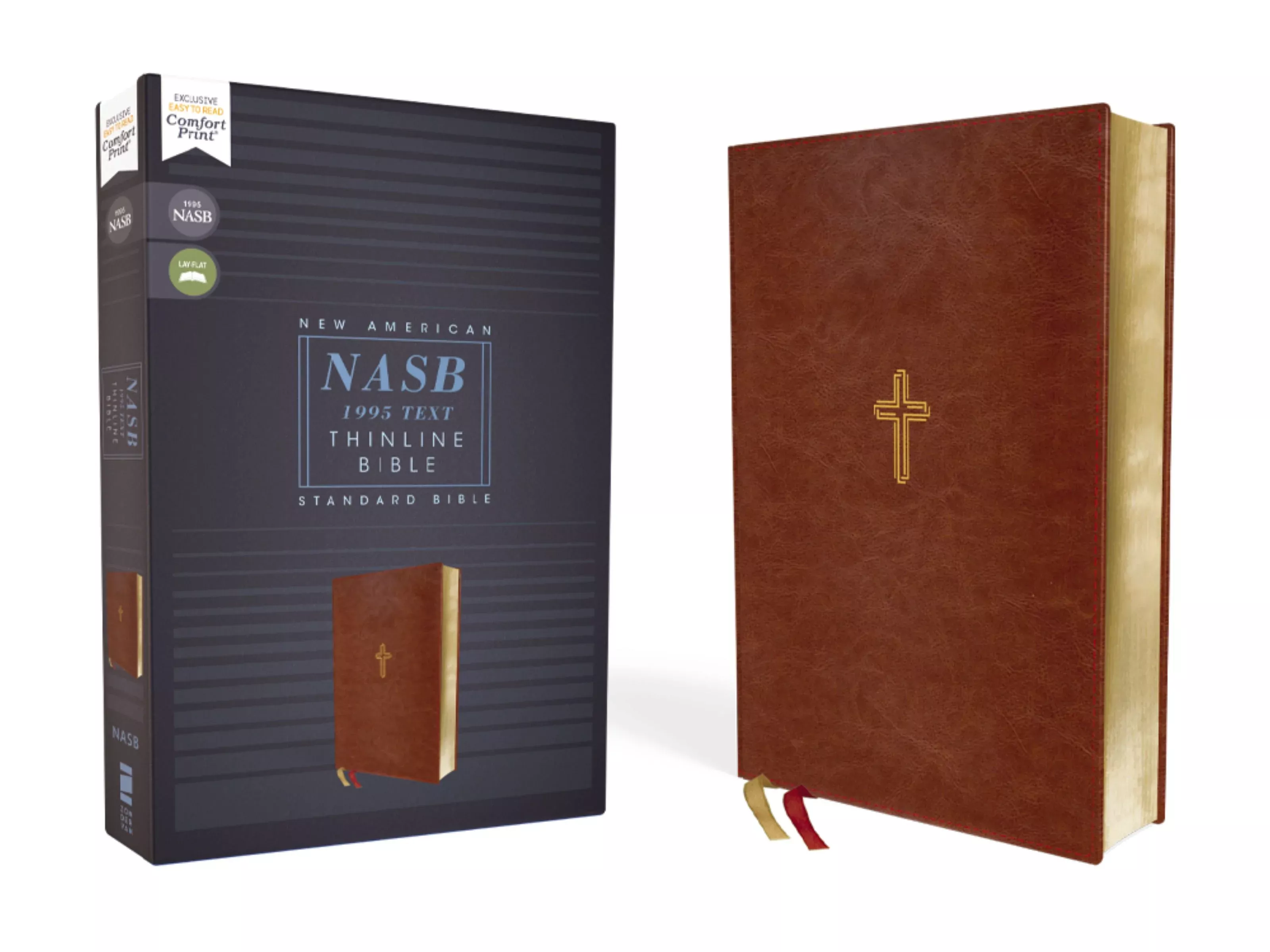 NASB Thinline Bible Brown 1995 Text (Red Letter Edition)