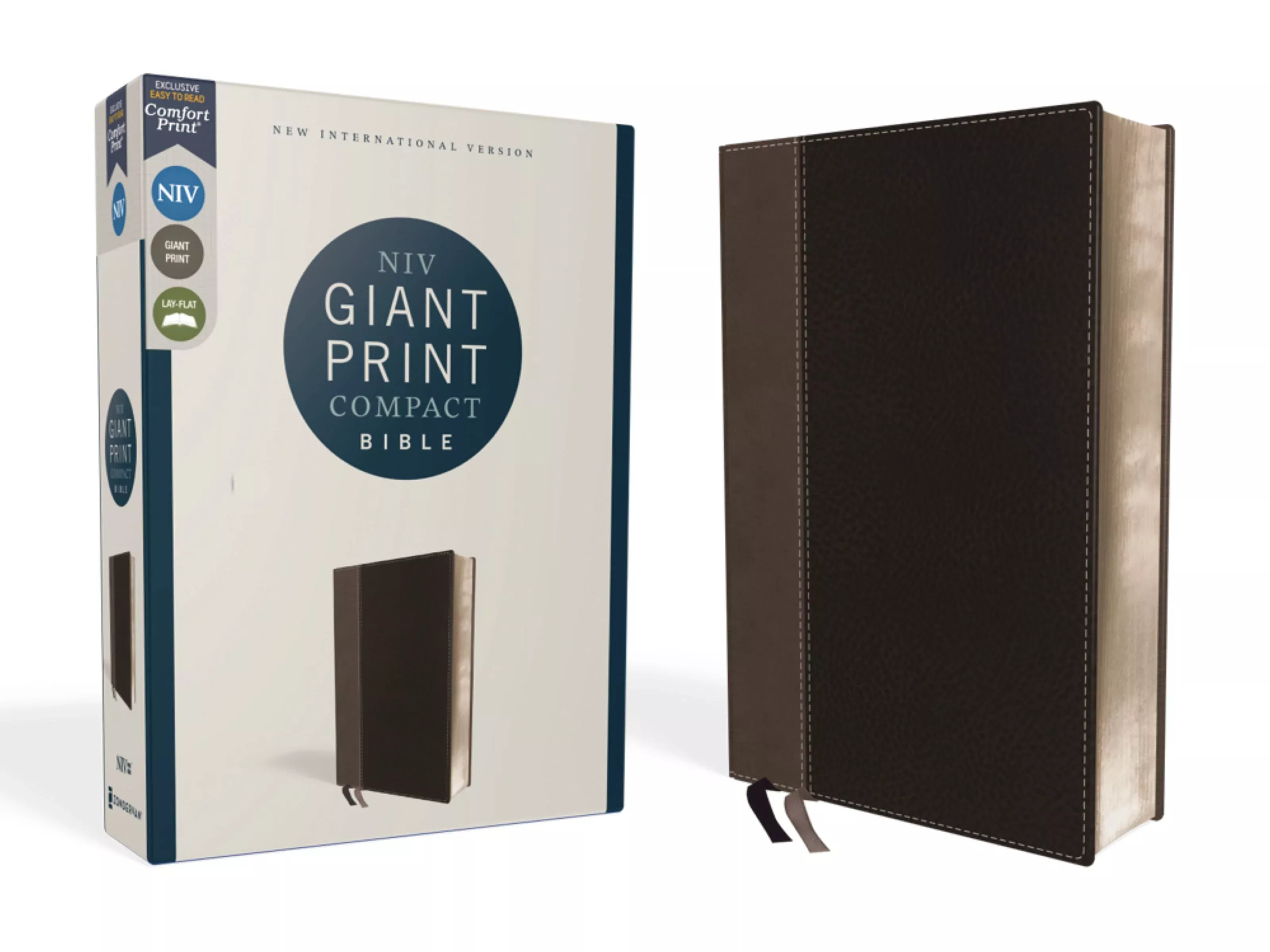 NIV Giant Print Compact Bible Black (Red Letter Edition)