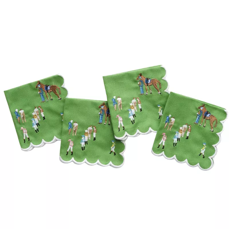Paddock & Jockeys Cocktail Napkins Set