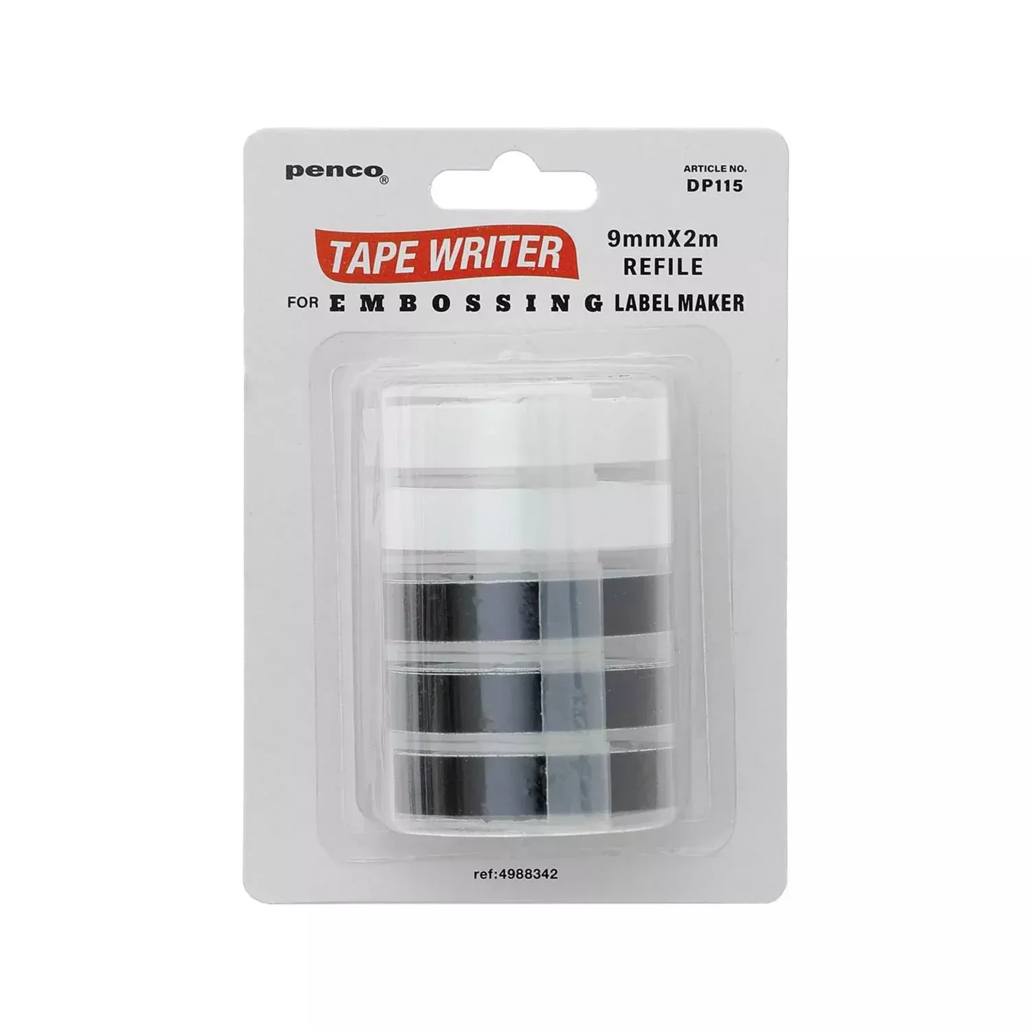 Penco Tape Writer Refill - Black/Clear