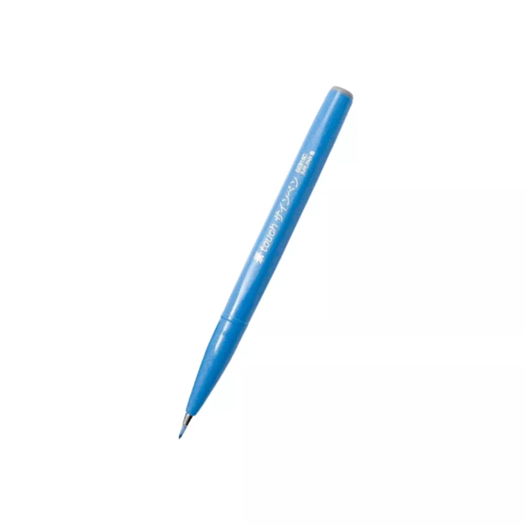 Pentel Touch Brush Sign Pen Sky Blue