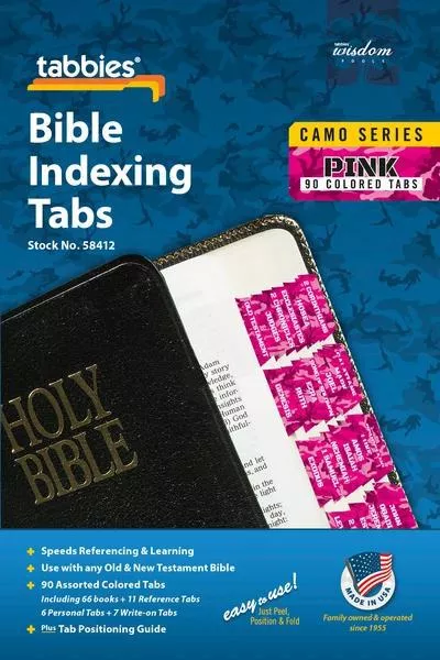 Pink Camo Bible Tabs