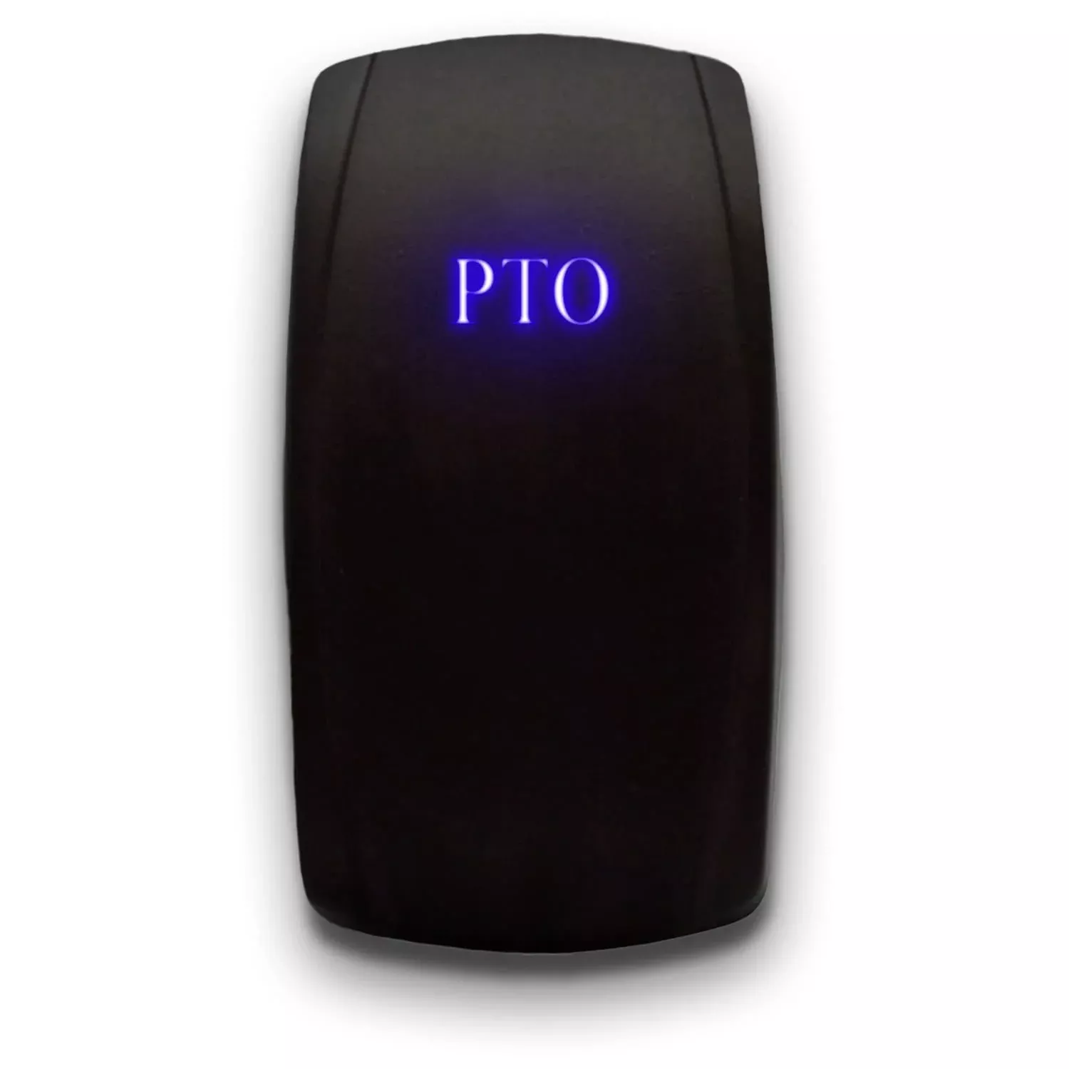 Pto - Blue - Laser Etched Toggle Switch 20A 12V - Vertical Rocker Switch 5-Pin Dpst
